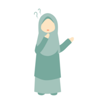 Faceless Hijab Woman Expression png