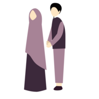 violet sans visage musulman couple png