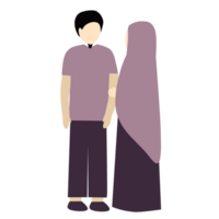 roxa sem rosto muçulmano casal png