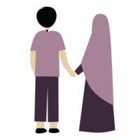Purple Faceless Muslim Couple png