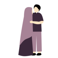 Purple Faceless Muslim Couple png