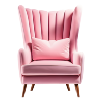 ai généré moderne rose fauteuil isolé sur transparent Contexte png