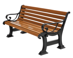 AI generated Park Bench Isolated on Transparent Background png