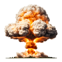 AI generated Nuclear Explosion Isolated on Transparent Background png