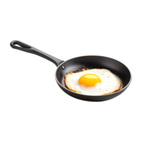 AI generated Fried Eggs in Pan Isolated on Transparent Background png