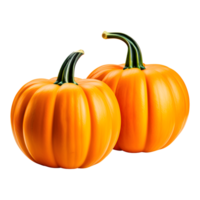 AI generated Two Pumpkin Isolated on Transparent Background png