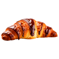 ai gegenereerd chocola croissant geïsoleerd Aan transparant achtergrond png