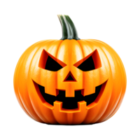 AI generated Spooky Halloween Pumpkins Isolated on Transparent Background png