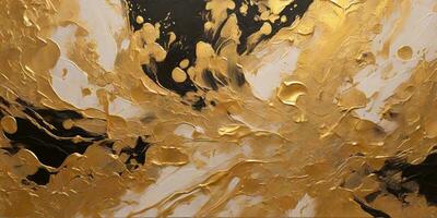 AI generated Background abstact gold painting with gold mix red paint, in the style of color splash. ai generative photo