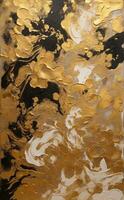 AI generated Background abstact gold painting with gold mix red paint, in the style of color splash. ai generative photo