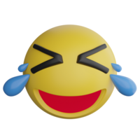 Lachen Emoji Clip Art eben Design Symbol isoliert auf transparent Hintergrund, 3d machen Emoji und Emoticon Konzept png