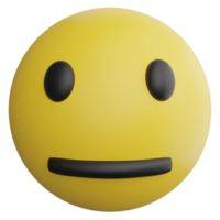 Bored emoji clipart flat design icon isolated on transparent background, 3D render emoji and emoticon concept png