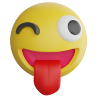 atrevido emoji clipart plano Projeto ícone isolado em transparente fundo, 3d render emoji e emoticon conceito png