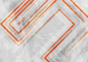 Orange and grey grunge lines abstract background vector