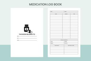 Medication Log Book Pro Template vector