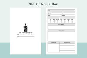 Gin Tasting Journal Pro Template vector