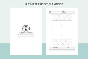 Ultimate Frisbee Playbook Pro Template vector