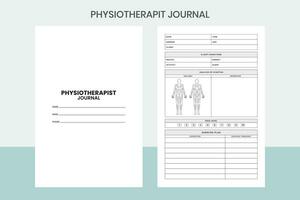 Physiotherapist Journal Pro Template vector