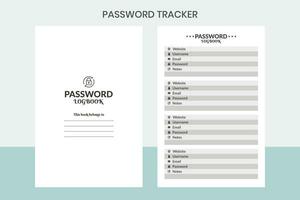 PASSWORD TRACKER Pro Template vector