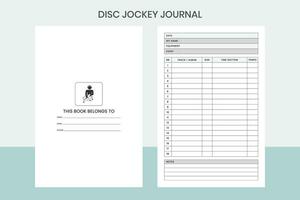 Disc Jockey Journal Pro Template vector