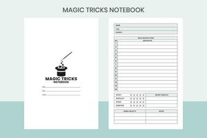 Magic Tricks Notebook Pro Template vector