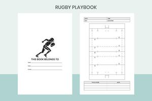 rugby libro de jugadas Pro modelo vector