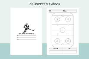 hielo hockey libro de jugadas Pro modelo vector