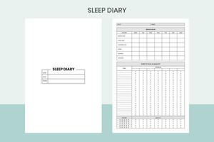 Sleep Diary Pro Template vector