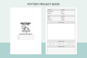 Pottery Project Book Pro Template vector