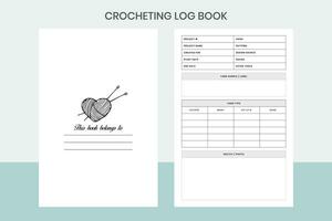 Crocheting Log Book Pro Template vector