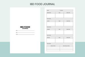 IBD Food Journal Pro Template vector