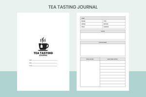 Tea Tasting Journal Pro Template vector