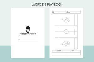 lacrosse libro de jugadas Pro modelo vector