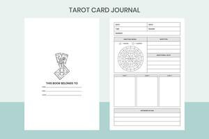 Tarot Card Journal Pro Template vector