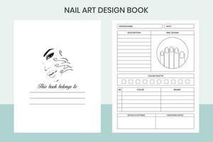 Nail Art Design Book Pro Template vector