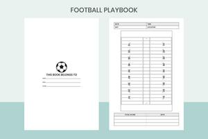 fútbol americano libro de jugadas Pro modelo vector