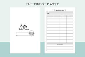 Pascua de Resurrección presupuesto planificador Pro modelo vector