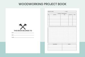 Woodworking Project Book Free Template vector