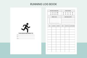 Running Log Book Pro Template vector