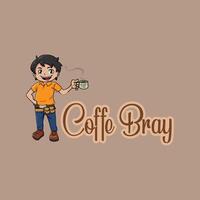 Mascot Logo design, Logo Coffe design vector