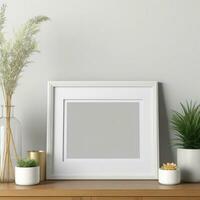 AI generated 3d render style, mockup picture frames ready to decorate elements to look beautiful. ai generative photo