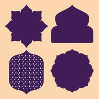 silhouette quadrate shapes with graphic Memphis style background for decoration. vector