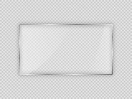 Glass plate in rectangular frame vector