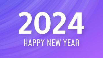 2024 Happy New Year on colorful background vector