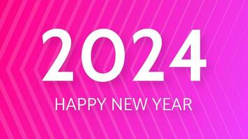 2024 Happy New Year on colorful background vector