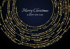 Merry Christmas of gold glitter pattern vector