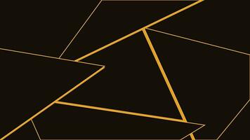 abstract black background with golden geometric shapes vector