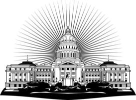 IDAHO STATE CAPITOL BUILDING DESIGN VECTOR ART