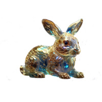 Cute Easter Bunny Vintage Watercolor Rabbit  Generative Ai png