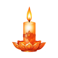 AI generated White lighted candle  Candle Combustion, candles, orange, flame generative AI png